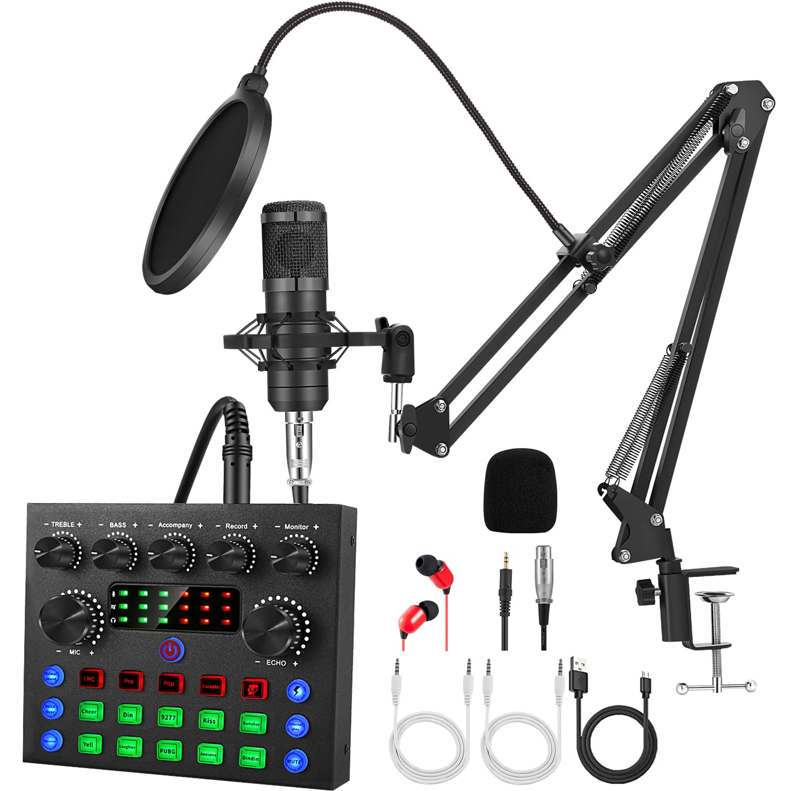 Amazon.com: ALPOWL Podcast Equipment Bundle, Audio Interface with